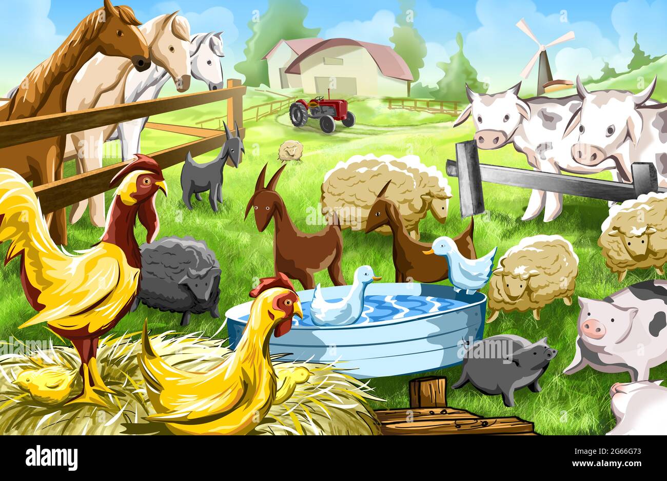 Kids painting animals hi-res stock photography and images - Alamy