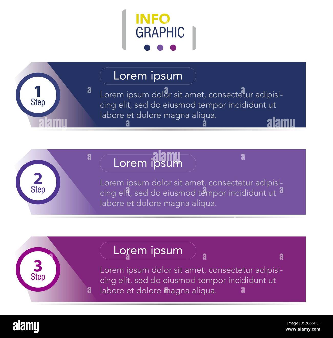 Infographic design vector with 3 steps or processes, can be used for ...