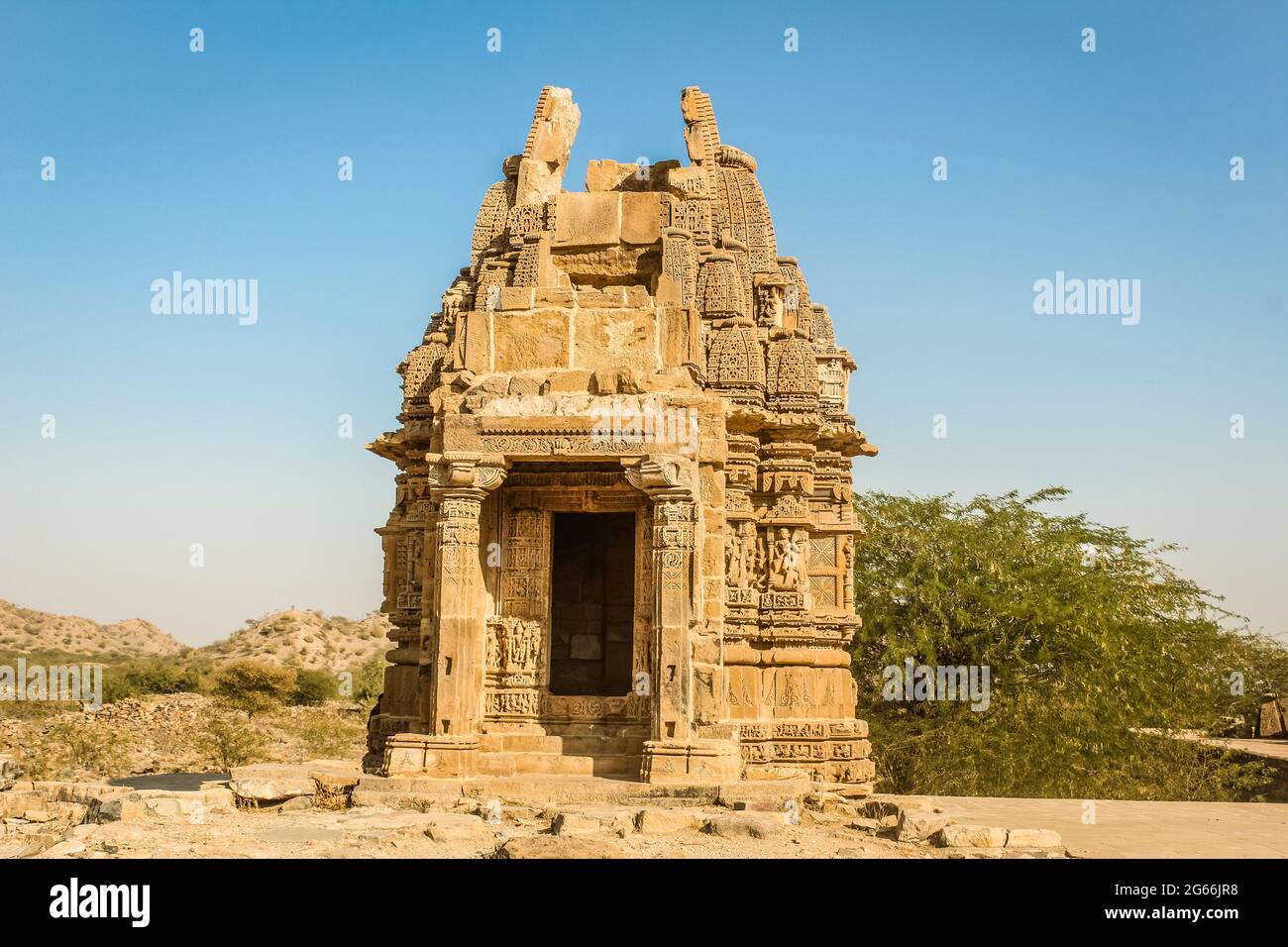 Kiradu Temple Heritage Site Barmer Stock Photo
