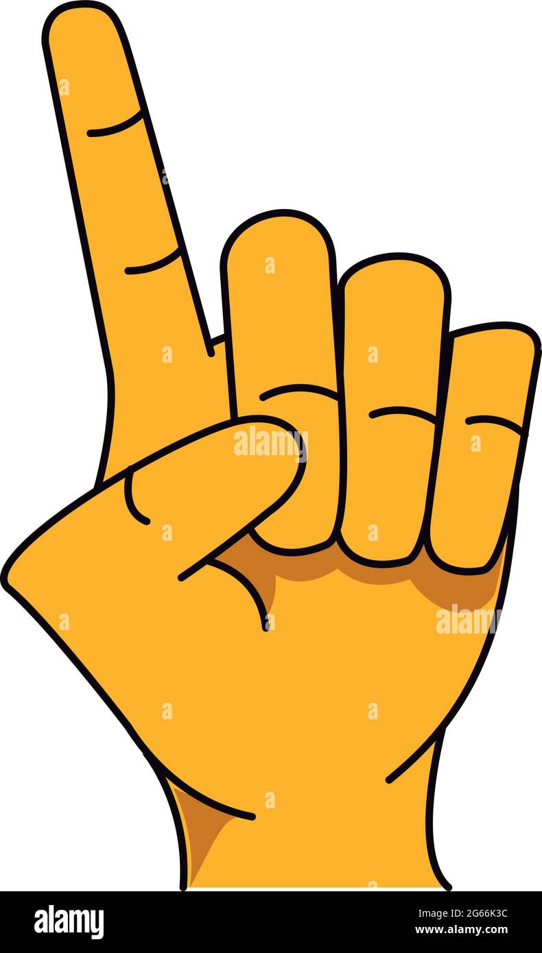 left hand idexing Stock Vector