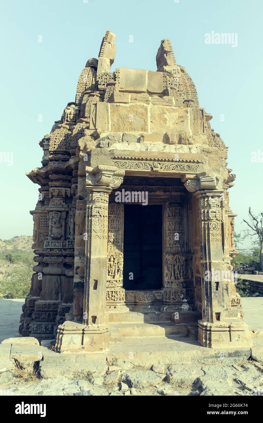 Kiradu Temple Heritage Site Barmer Stock Photo