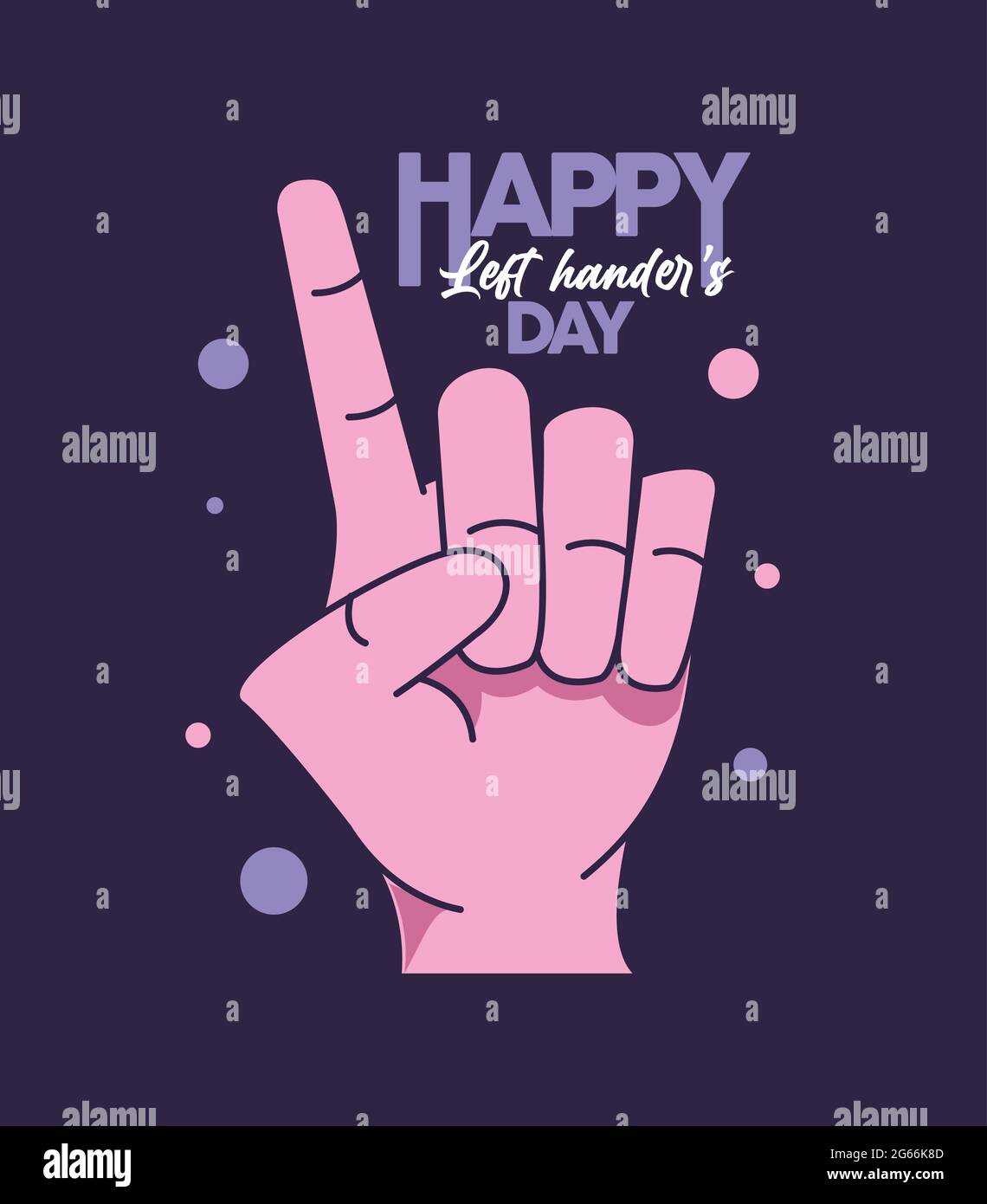 left handers day template Stock Vector