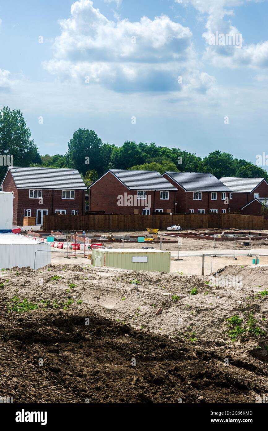 New houses being built on a brownfield site Stock Photo Alamy