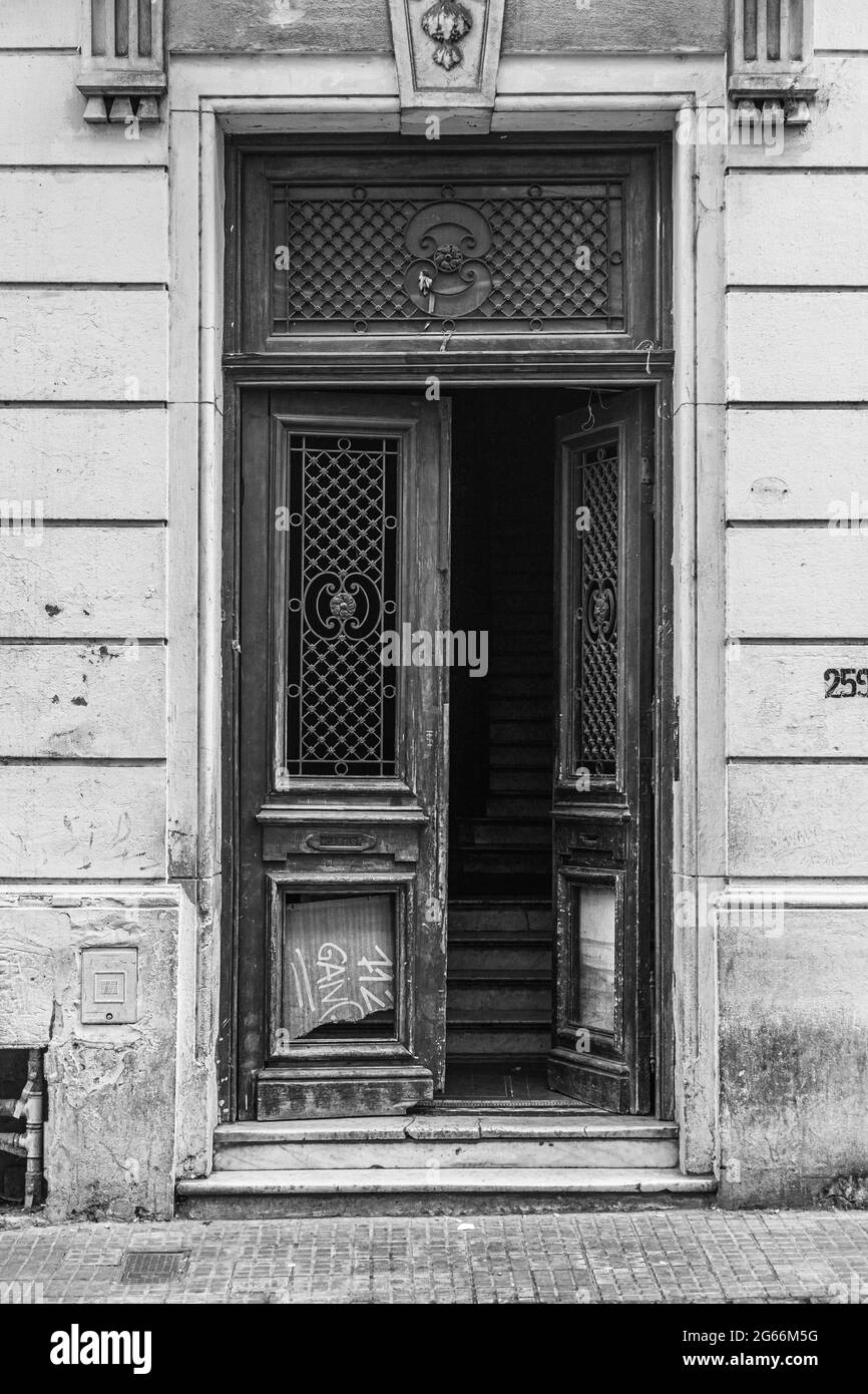 Old doors black white Black and White Stock Photos & Images - Alamy