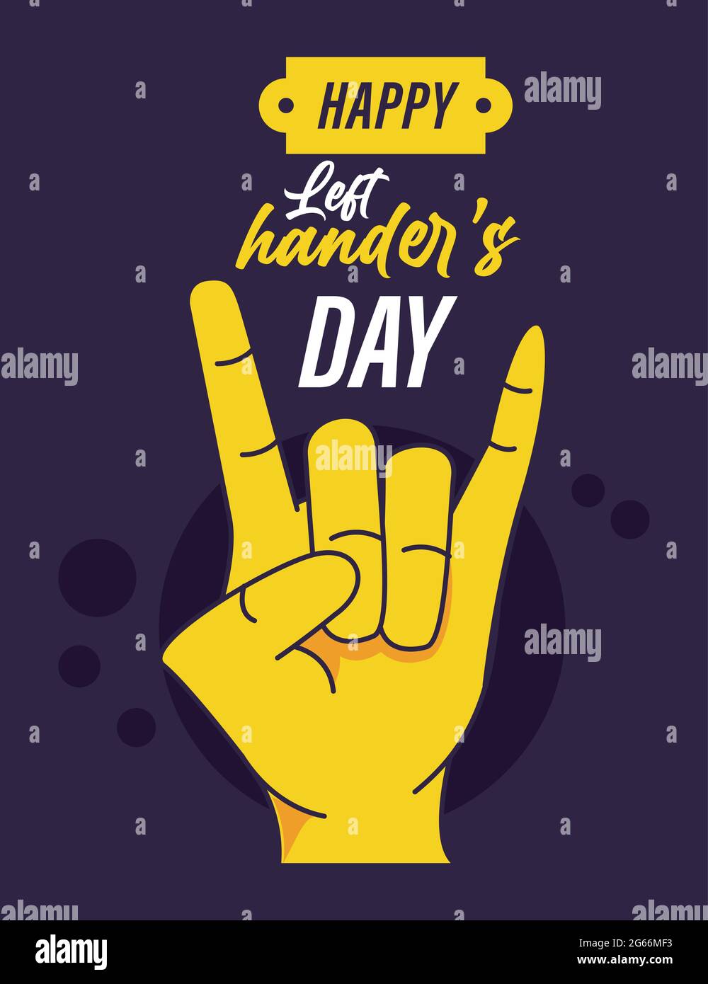 left handers day celebrating Stock Vector