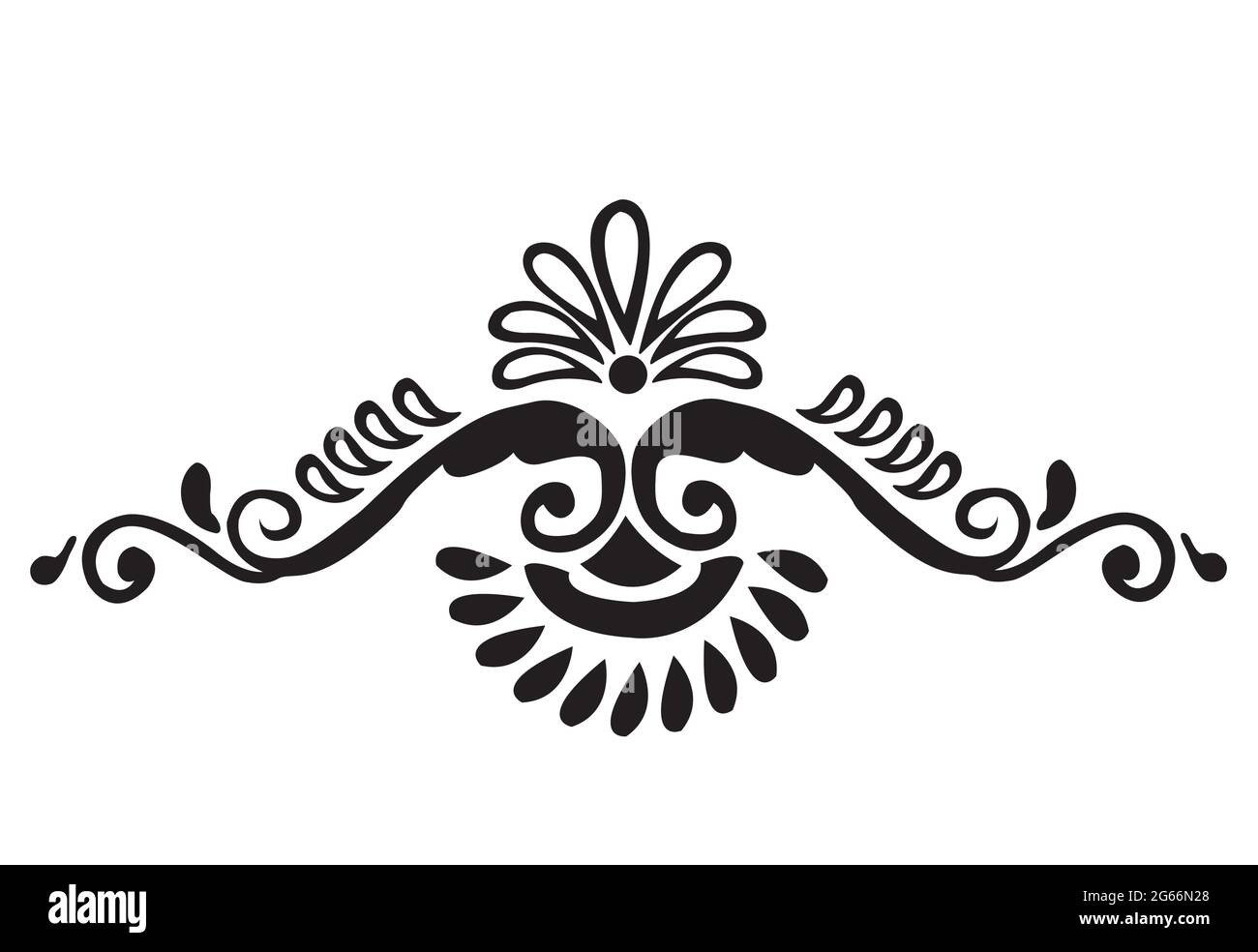 Indian Cultural Beautiful Alpona design concept of floral art isolated