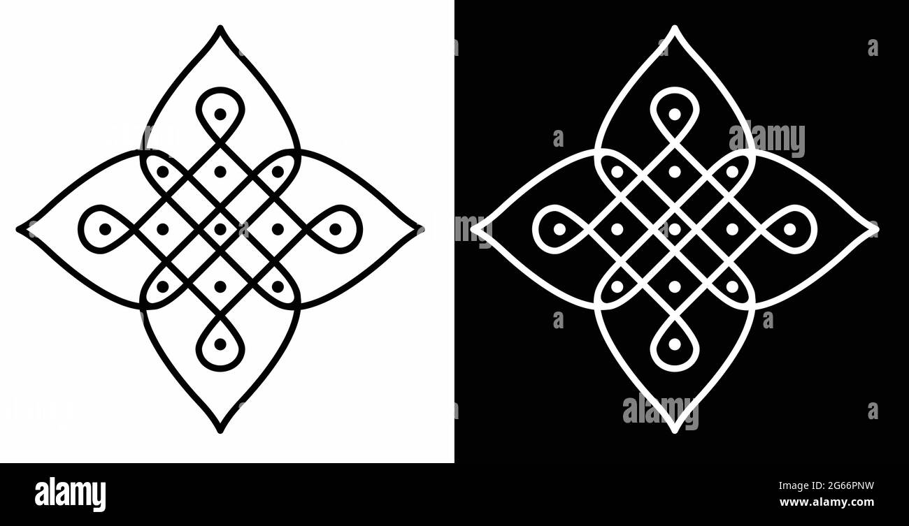 Indian Traditional and Cultural Rangoli or Kolam design concept of ...