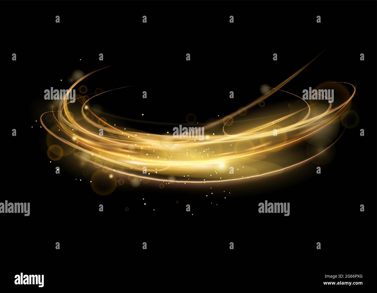 Vector illustration of golden abstract transparent light effect ...