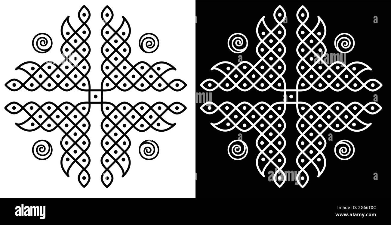 Indian Traditional and Cultural Rangoli or Kolam design concept of ...