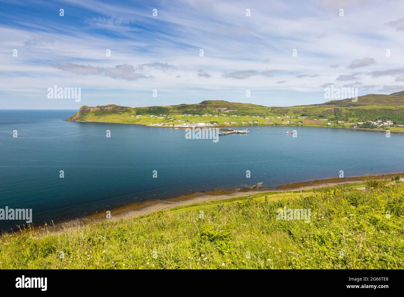 View across to Uig on the Isle of Skye Scotland Stock Photo