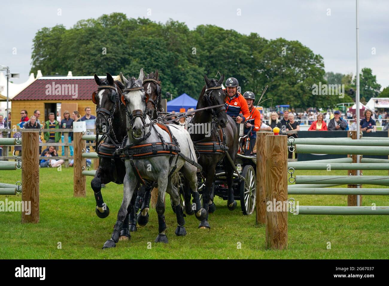 Ijsbrand Chardon with his Horse fourinhand combination completes in the Land Rover