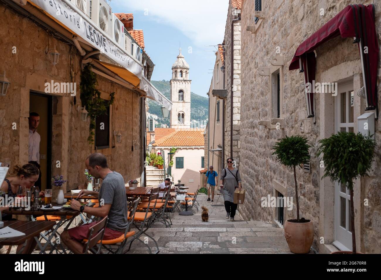 Dubrovnik Old Town Street Stock Photo