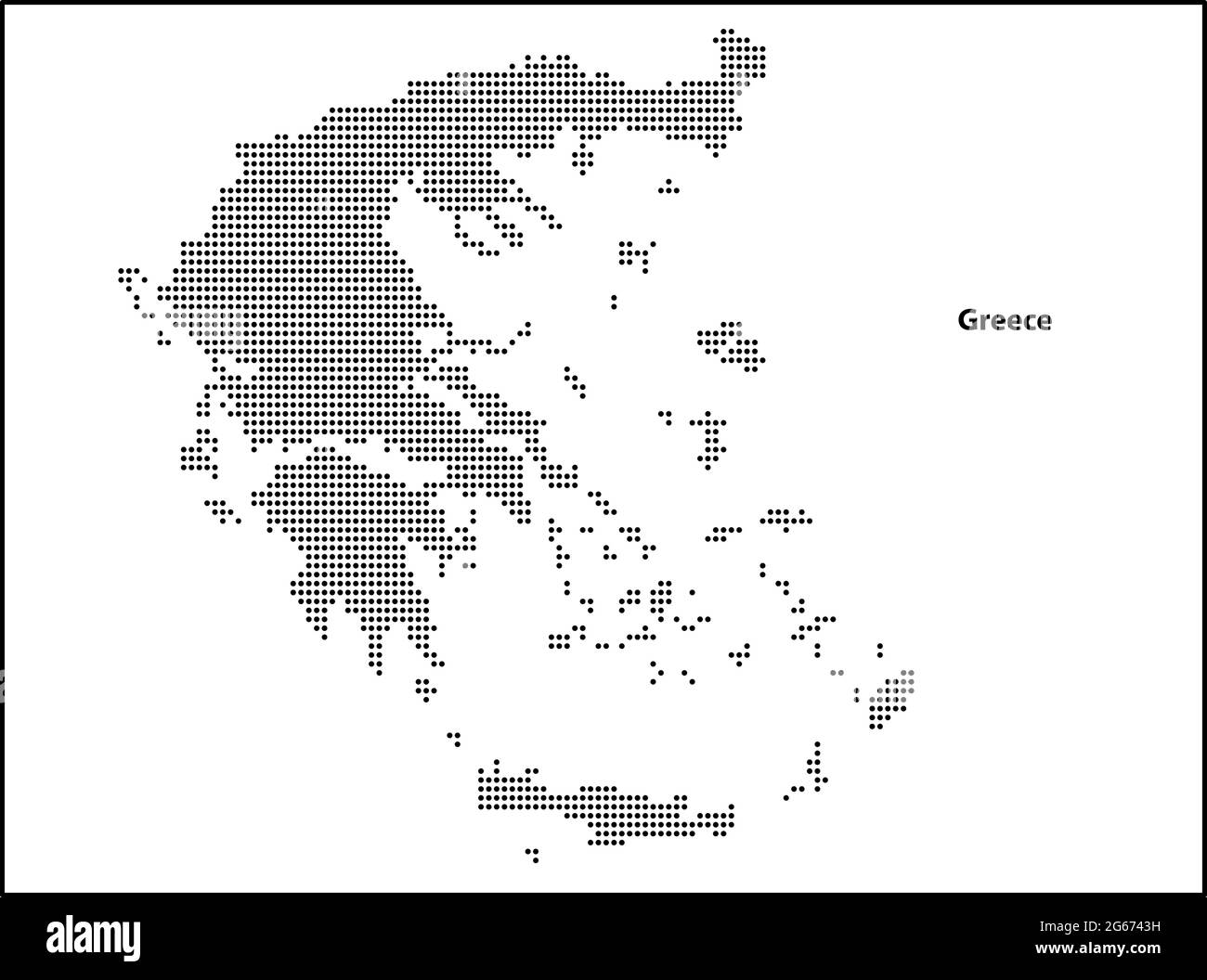 Vector halftone Dotted map of Greece country for your design, Travel Illustration concept. Stock Vector