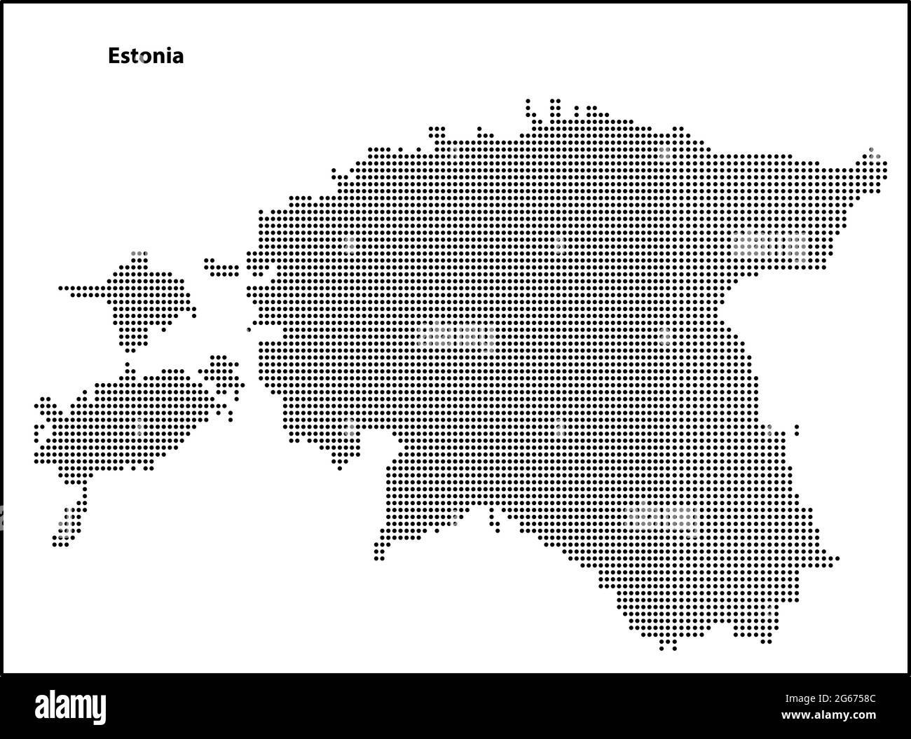 Vector halftone Dotted map of Estonia country for your design, Travel Illustration concept. Stock Vector