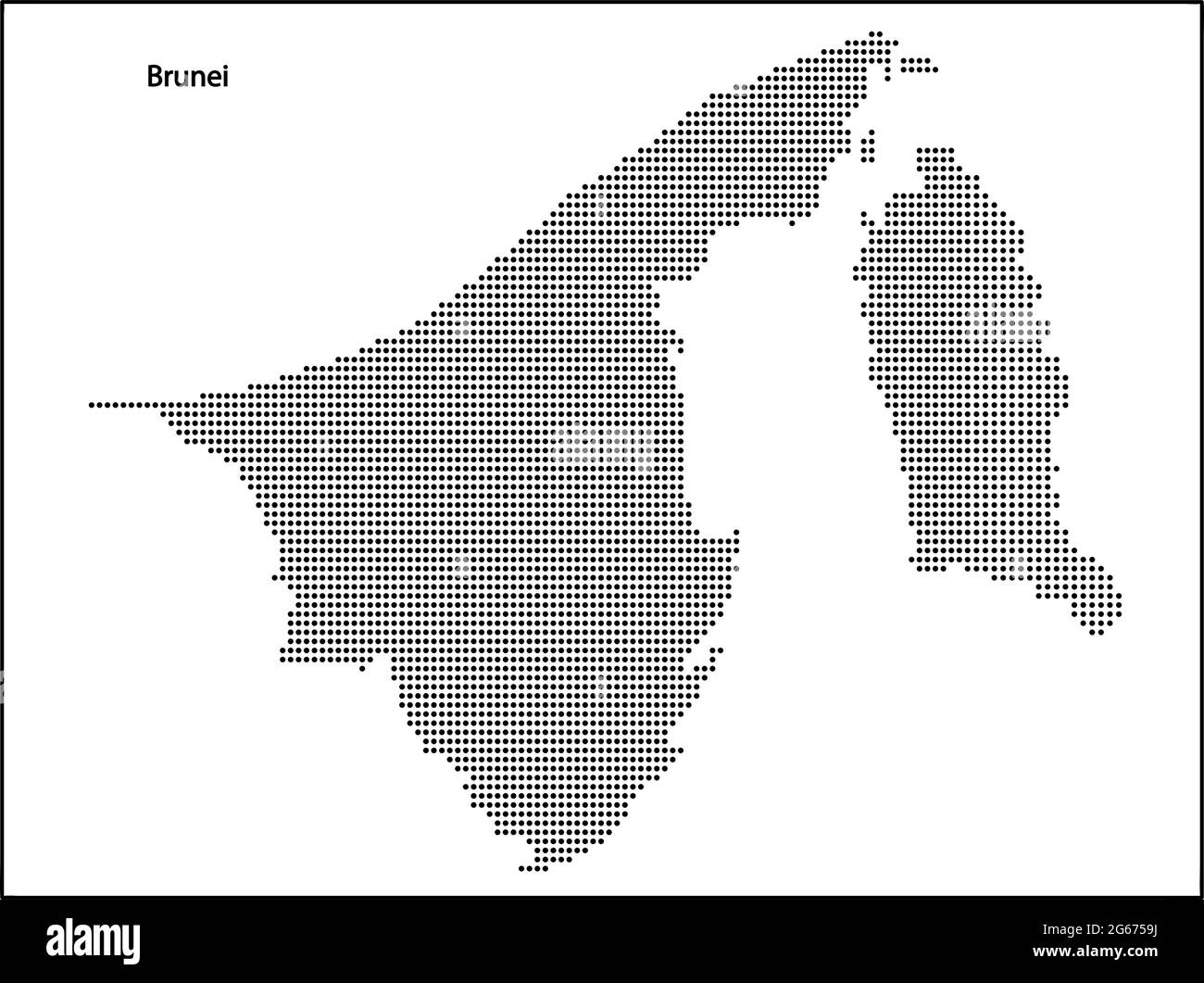 Vector Halftone Dotted Map Of Brunei Country For Your Design Travel Illustration Concept Stock 6288