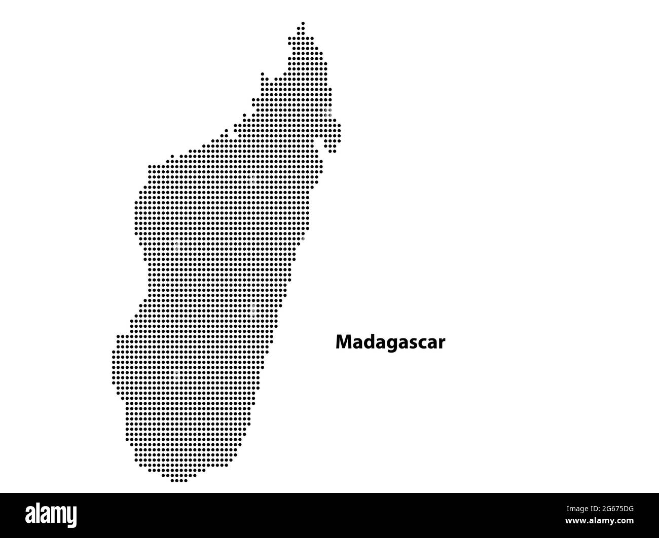 Vector halftone Dotted map of Madagascar country for your design, Travel Illustration concept. Stock Vector