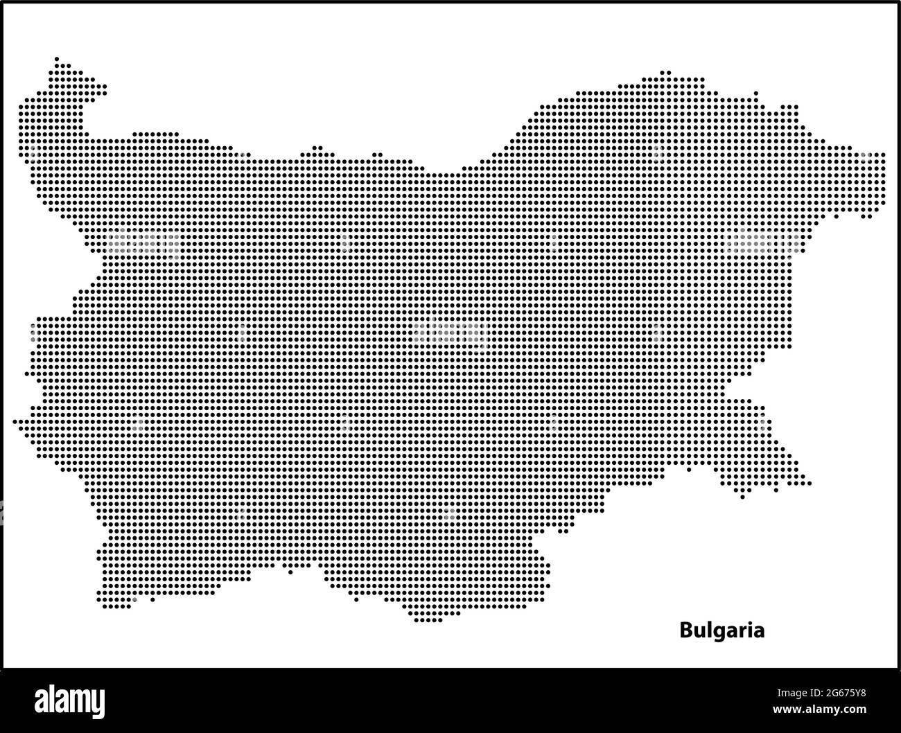 Vector halftone Dotted map of Bulgaria country for your design, Travel Illustration concept. Stock Vector