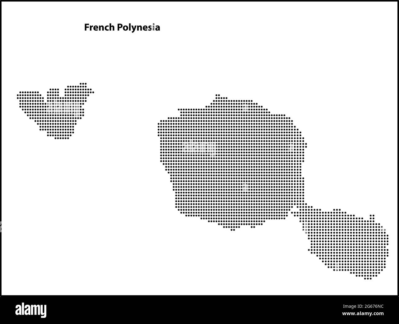 Vector halftone Dotted map of French Polynesia country for your design, Travel Illustration concept. Stock Vector