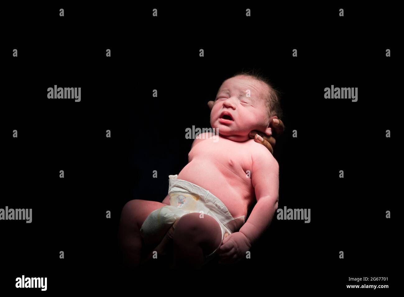 A portrait of a newborn baby Stock Photo