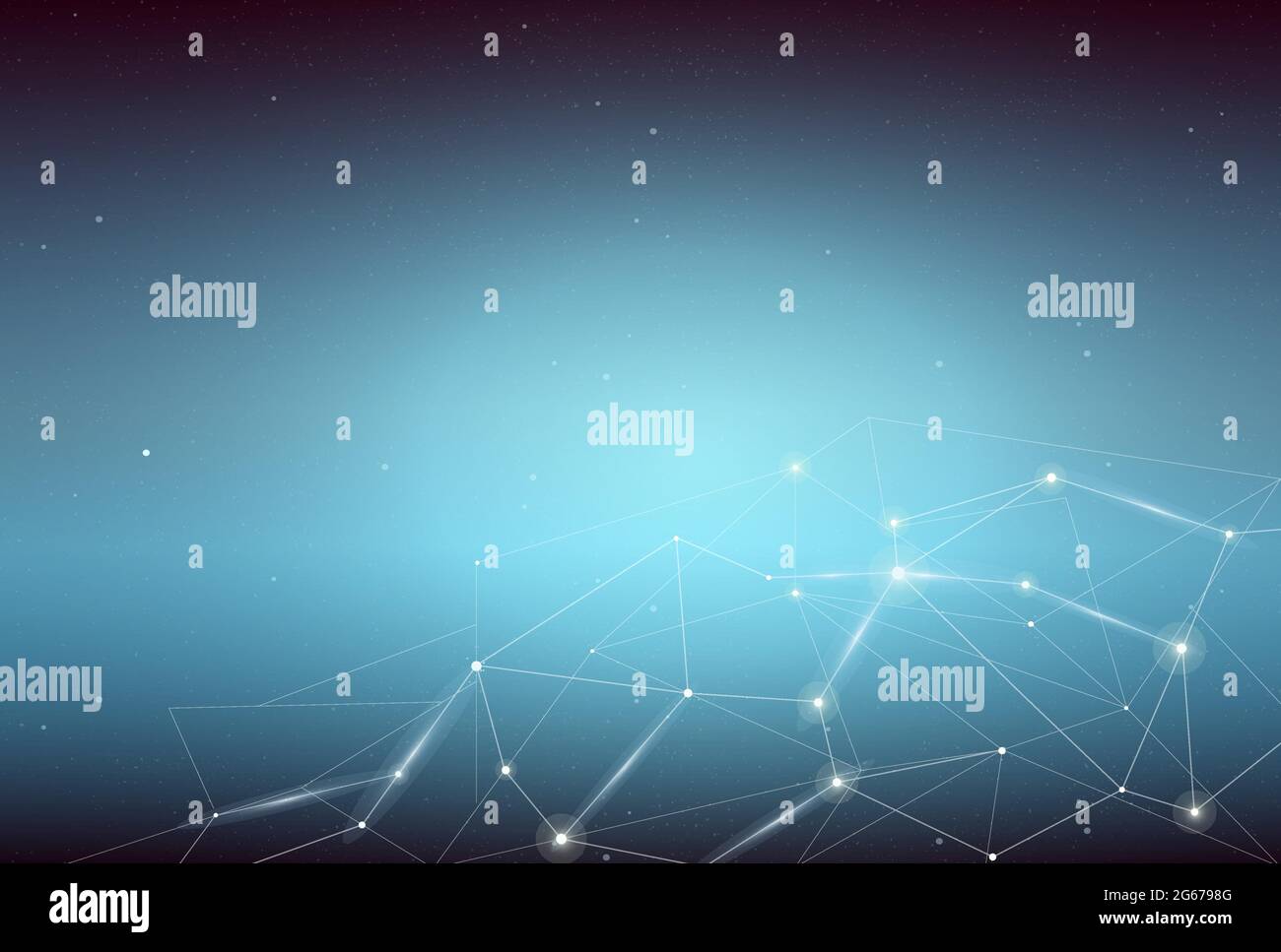 Vector illustration of Abstract blue Space Background with Connecting ...