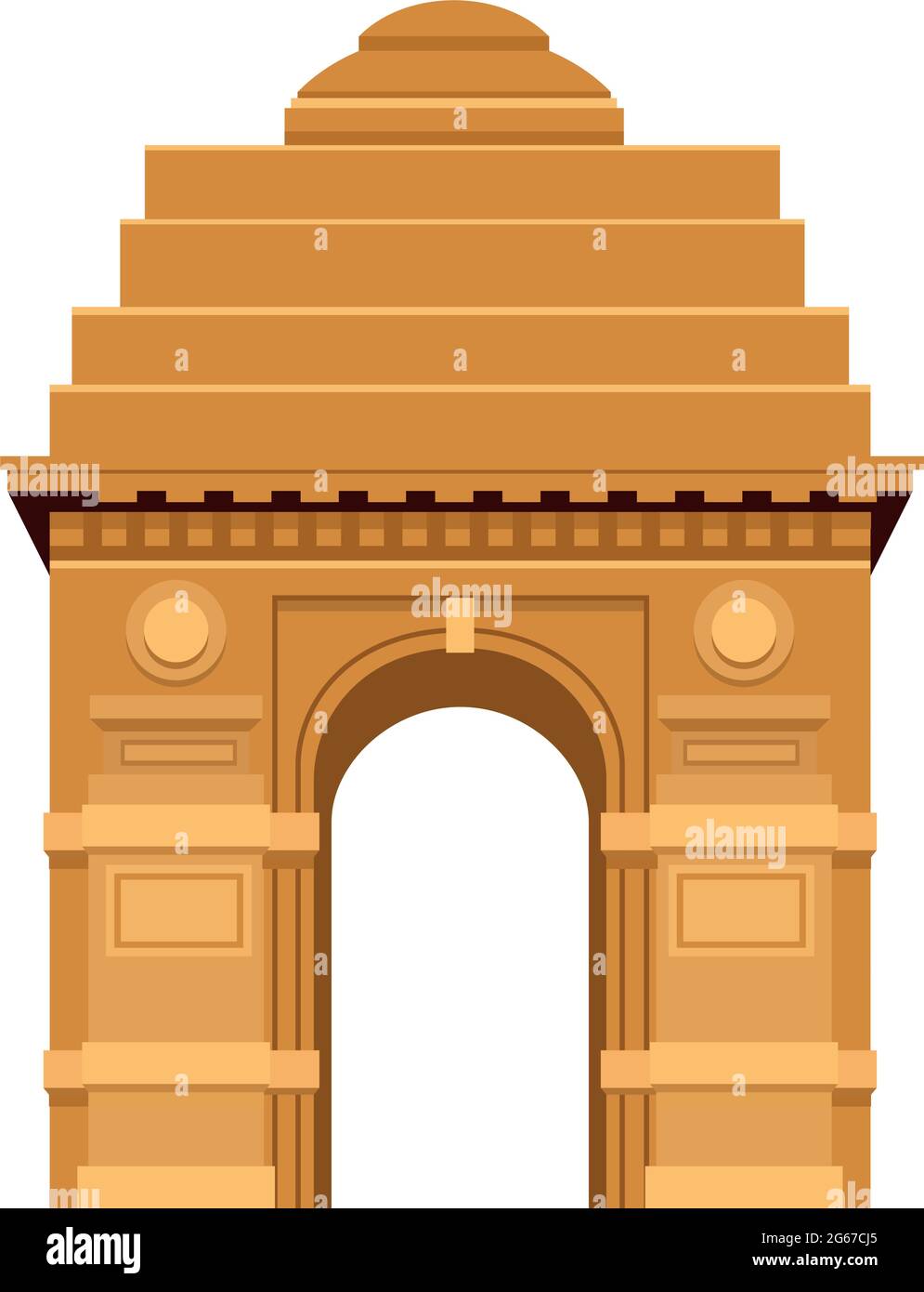 indian gate landmark Stock Vector