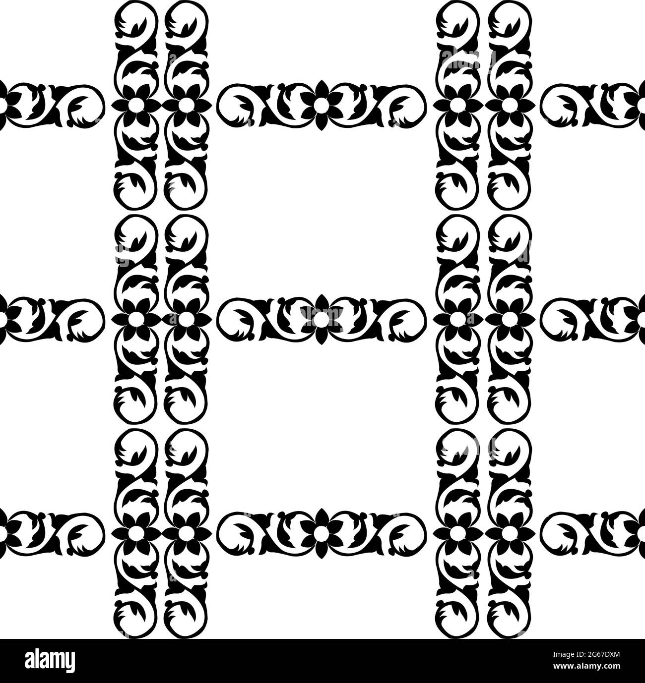 Abstract Floral design concept of indian folk art isolated on white ...