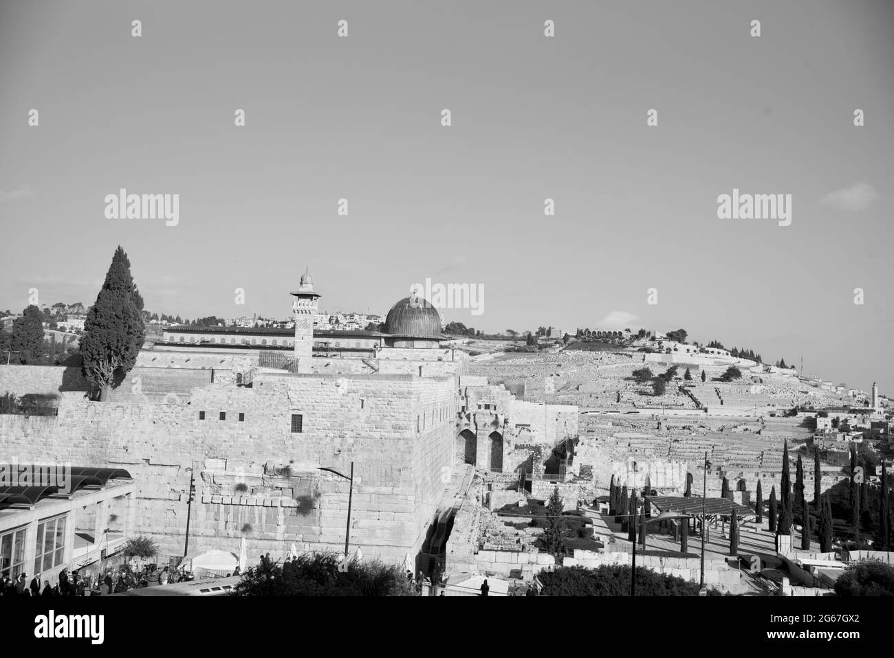 Panorama of Jerusalem, from the Tower of David, Jerusalem, Israel Stock Photo