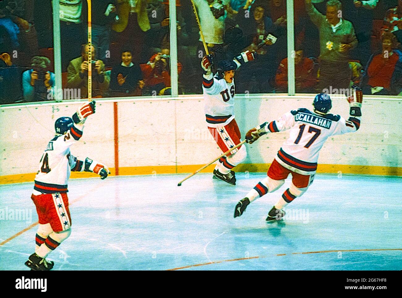  1980 Olympic Team Hockey 17 Jack O'Callahan 21 Mike
