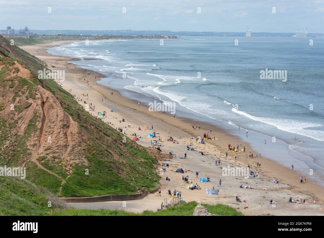 Saltburn beach and coast, Saltburn-by-the-Sea, North Yorkshire, England, United Kingdom Stock Photo