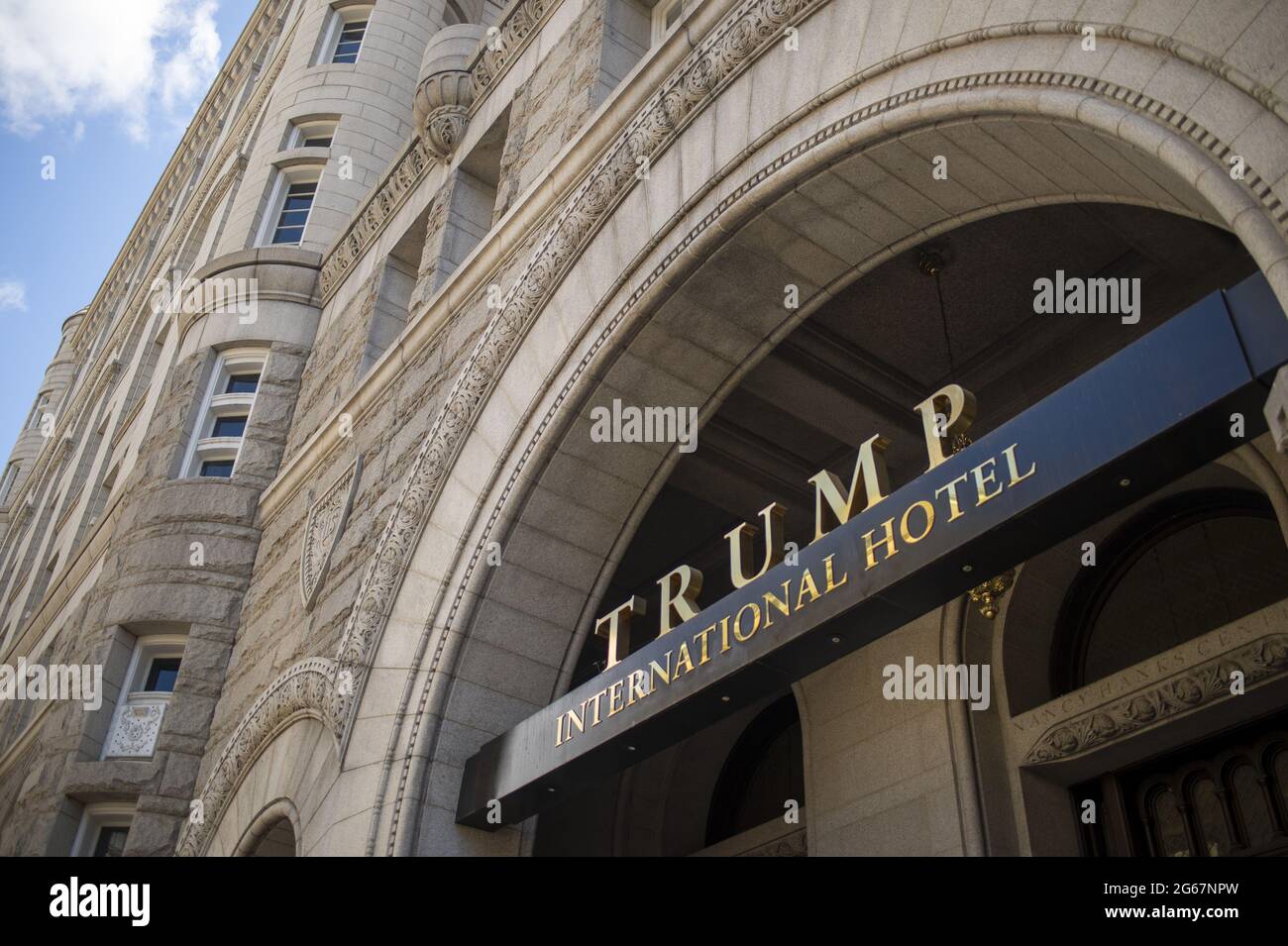 Washington, United States. 03rd July, 2021. The Trump International Hotel stands at 1100 Pennsylvania Ave in Washington, DC on Saturday, July 3, 2021. The Trump Organization, the real estate company that was led by former President Donald Trump, was charged in New York on Thursday, July 1, with 15 felonies in regards to running an illegal tax avoidance scheme for 15 years. Photo by Bonnie Cash/UPI' Credit: UPI/Alamy Live News Stock Photo
