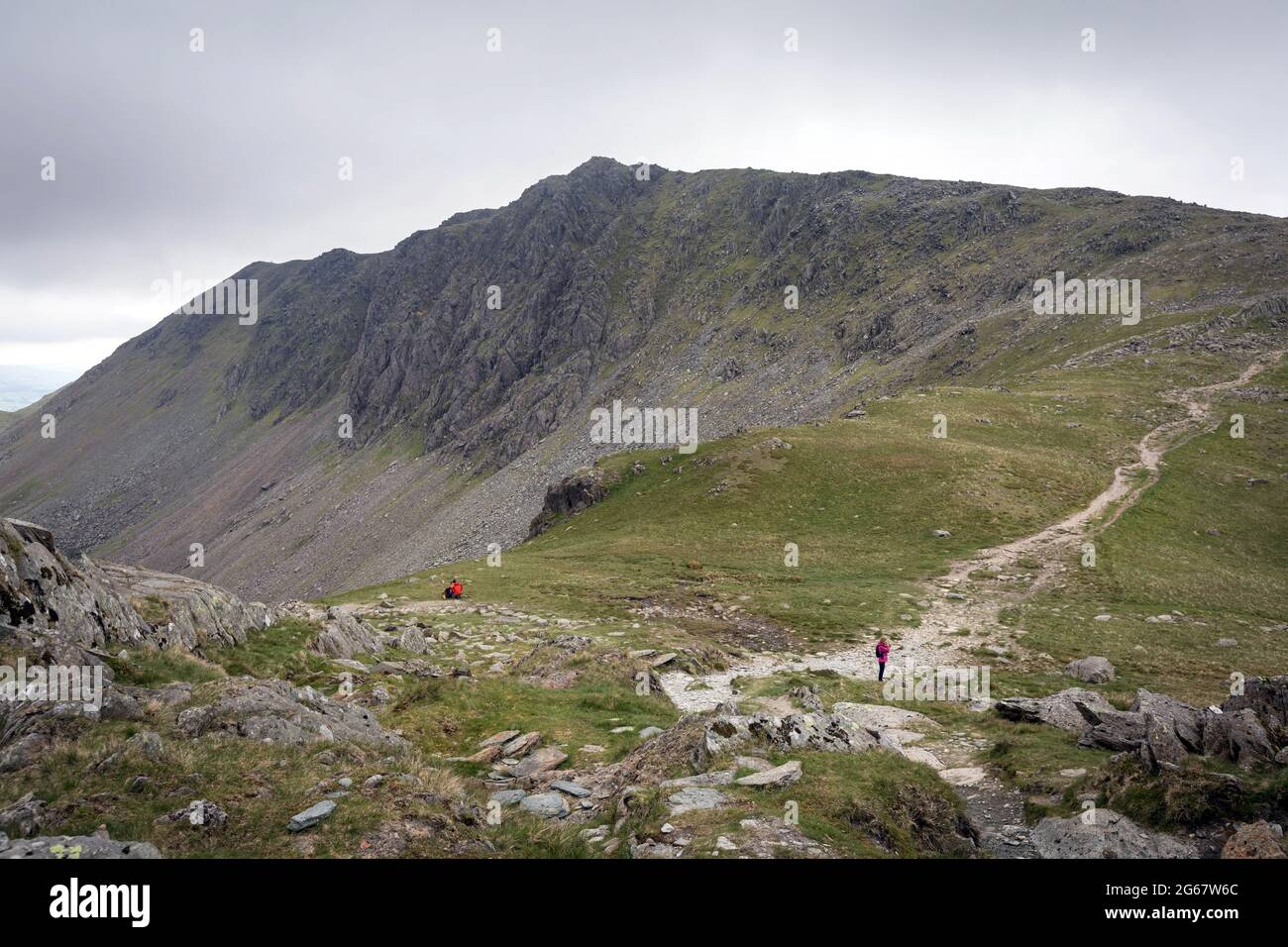 Dow Crag and Goat's Hawse in the English Lake District Stock Photo