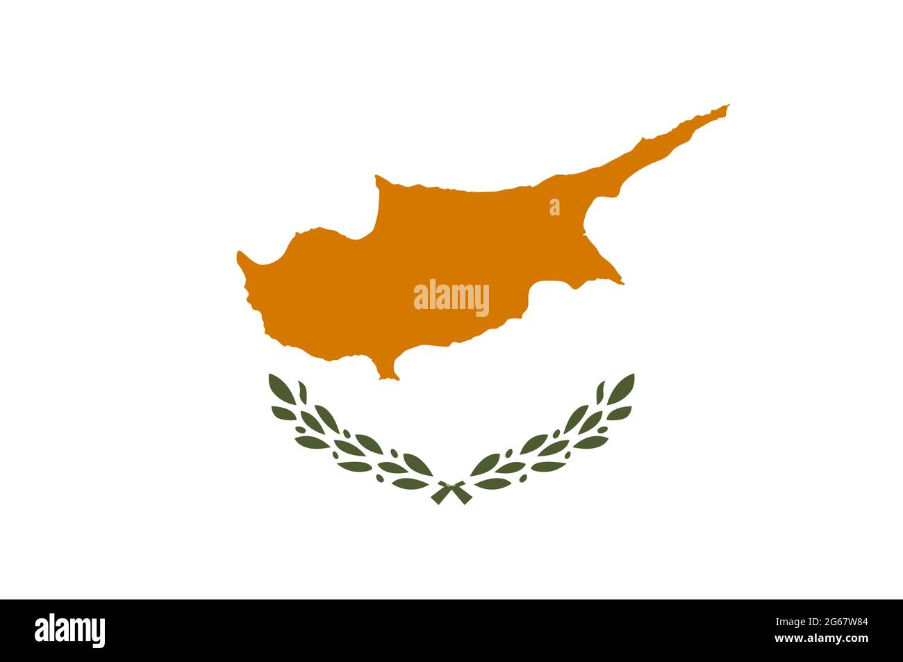 Realistic vector flag of Cyprus. Used for travel agencies, history books, and atlases. Europe and Asia, travel. Stock Vector
