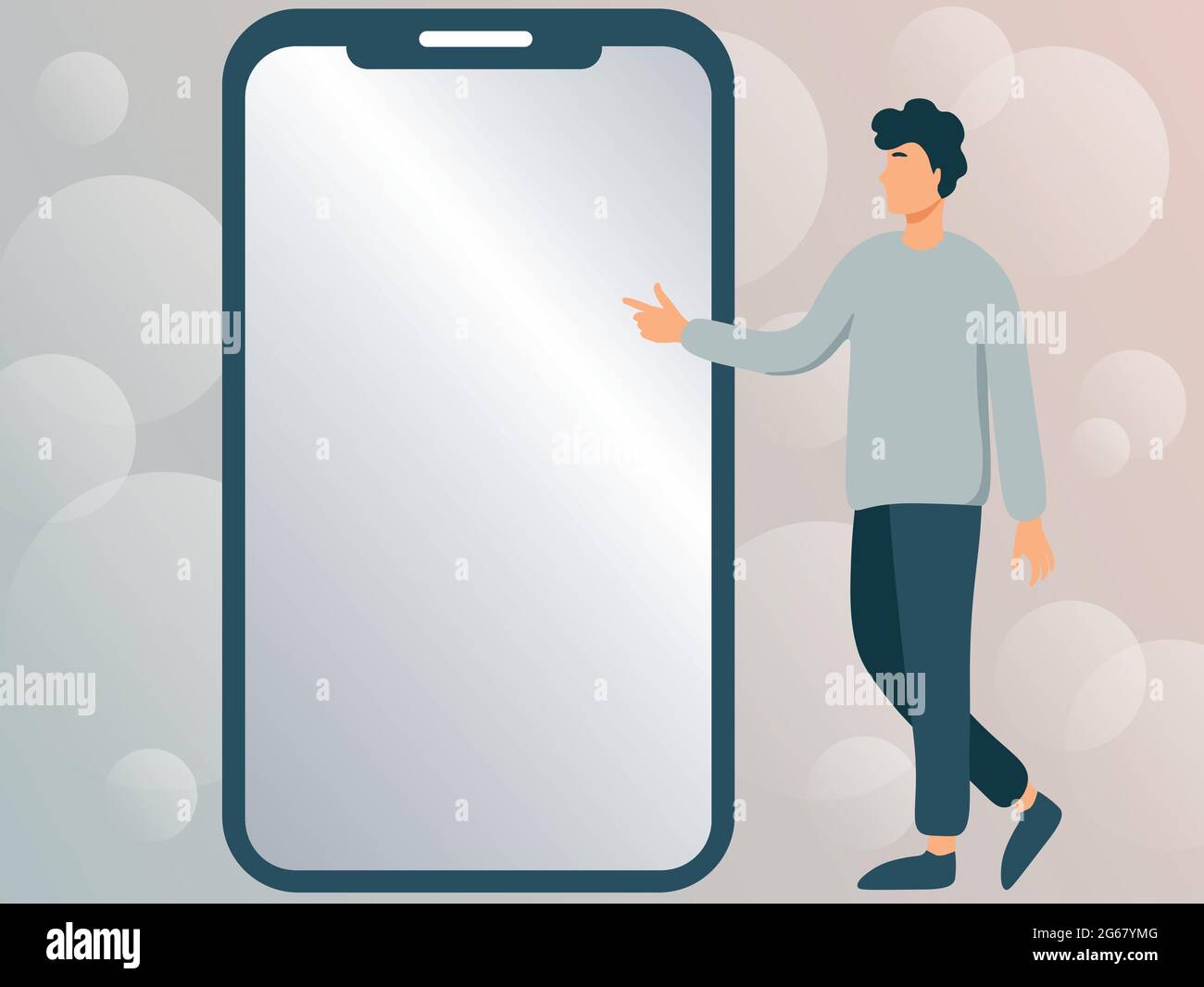 Man pointing towards a screen Stock Vector Images - Alamy