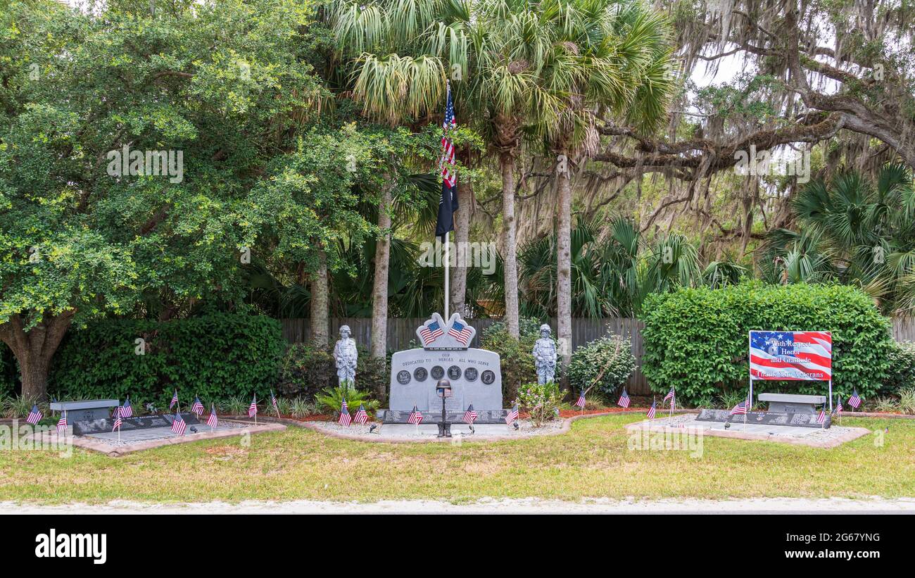 Old Homosassa Veterans Memorial Homosassa, Florida, USA Stock Photo
