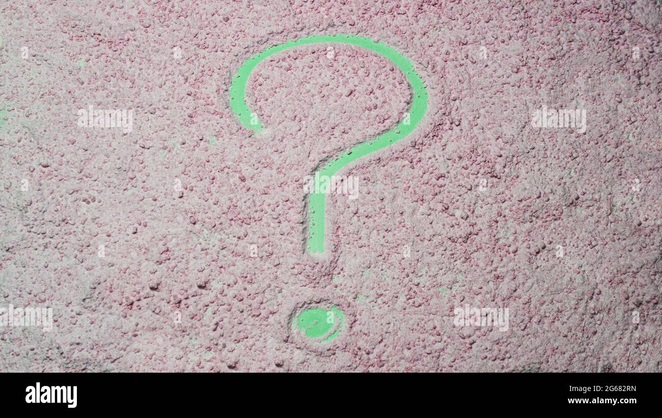 Powder texture with a question mark Stock Photo - Alamy