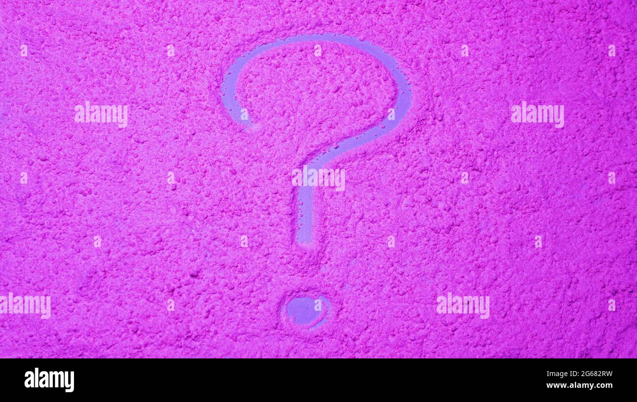 Powder texture with a question mark Stock Photo - Alamy