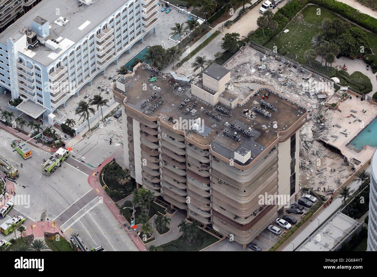 Part of the 12story oceanfront Champlain Towers South Condo, with more than 100 units at 8777
