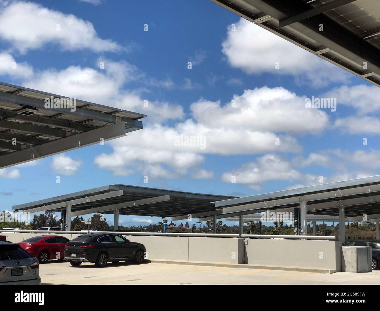 Modern parking garage, Los Angeles, CA Stock Photo