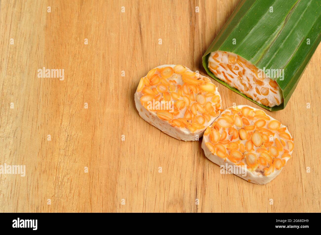 Tempeh The traditional Indonesian food made from soybeans that have