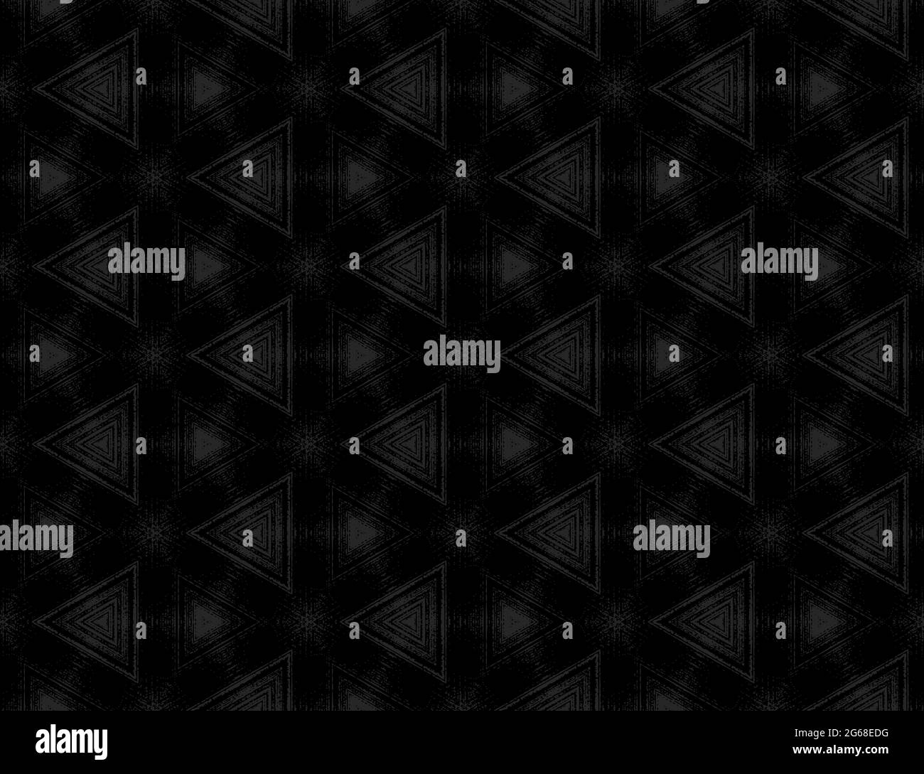 Seamless abstract black textured pattern with kaleidoscope effect ...