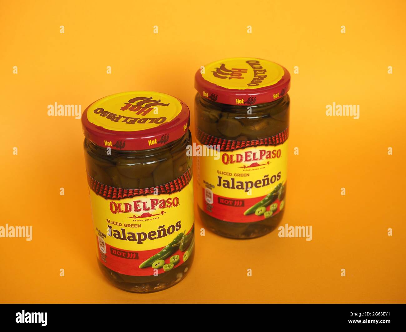 MINNEAPOLIS, USA CIRCA JUNE 2021 Jar of Old El Paso sliced green