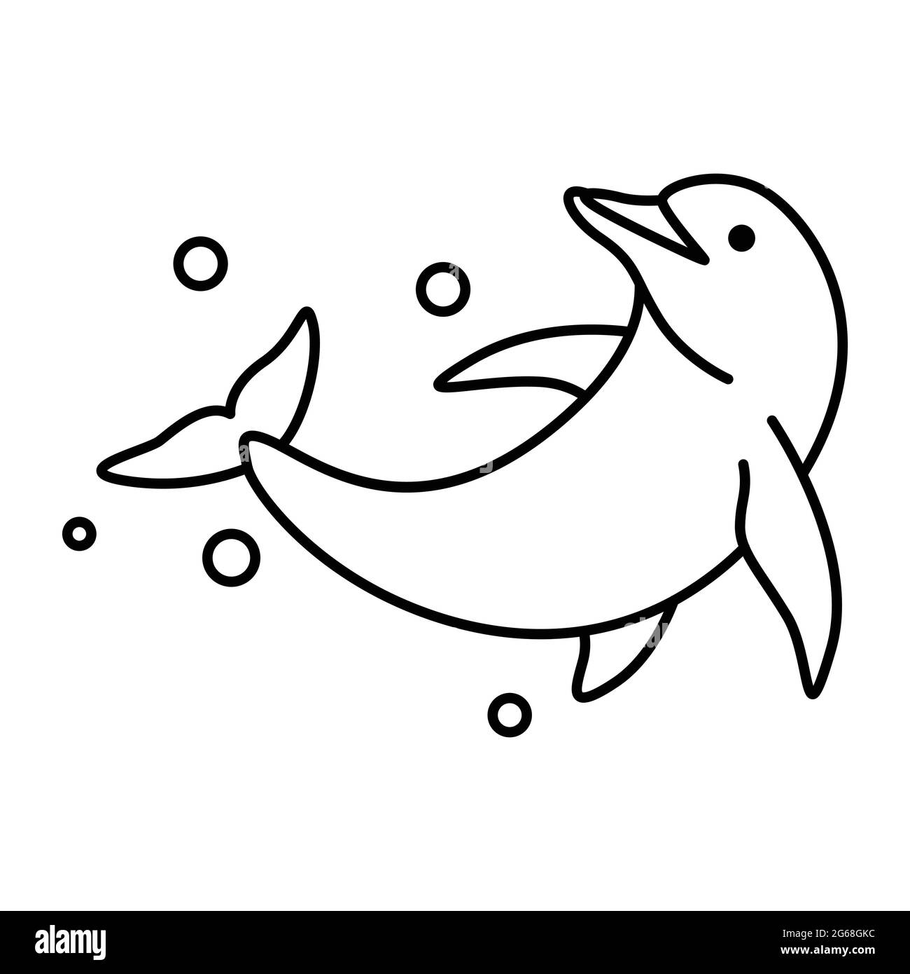 How to Draw a Cartoon Dolphin - Easy Drawing Tutorial For Kids