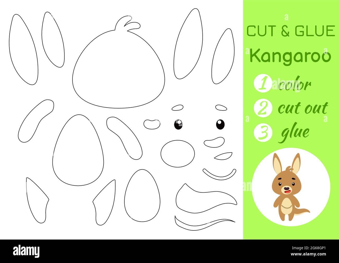 Cut & Paste-Cutting Practice For Preschoolers: Color and Cut Pages