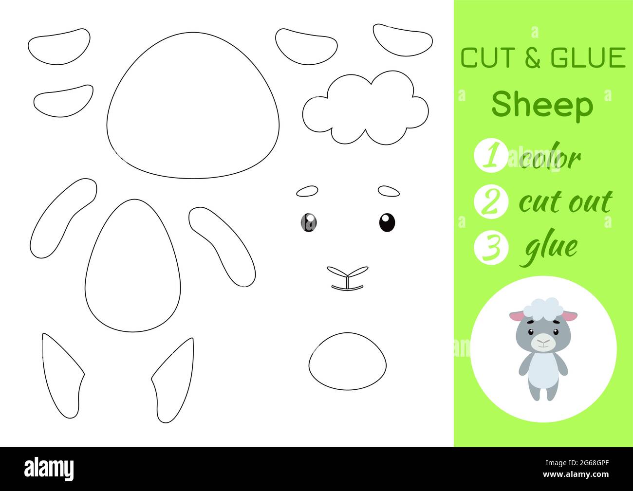 https://c8.alamy.com/comp/2G68GPF/color-cut-and-glue-paper-little-sheep-cut-and-paste-crafts-activity-page-educational-game-for-preschool-children-diy-worksheet-kids-logic-game-p-2G68GPF.jpg