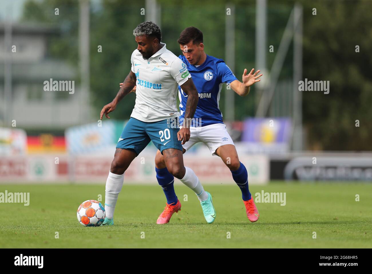 Firo 03 07 21 Football 2nd Bundesliga Season 21 22 Training Camp Fc Schalke 04 Test Match Fc Schalke 04 Zenit St Petersburg 0 0 Wendel Zenit St Petersburg St Petersburg Zenit Mehmet Can Aydin Fc Schalke Firo 03 07 21 Football 2nd Bundesliga Season 21 22 Training Camp Fc Schalke 04 Test Match Fc Schalke 04 Zenit St Petersburg 0 0 Wendel Zenit St Petersburg St Petersburg Zenit Mehmet Can Aydin Fc Schalke