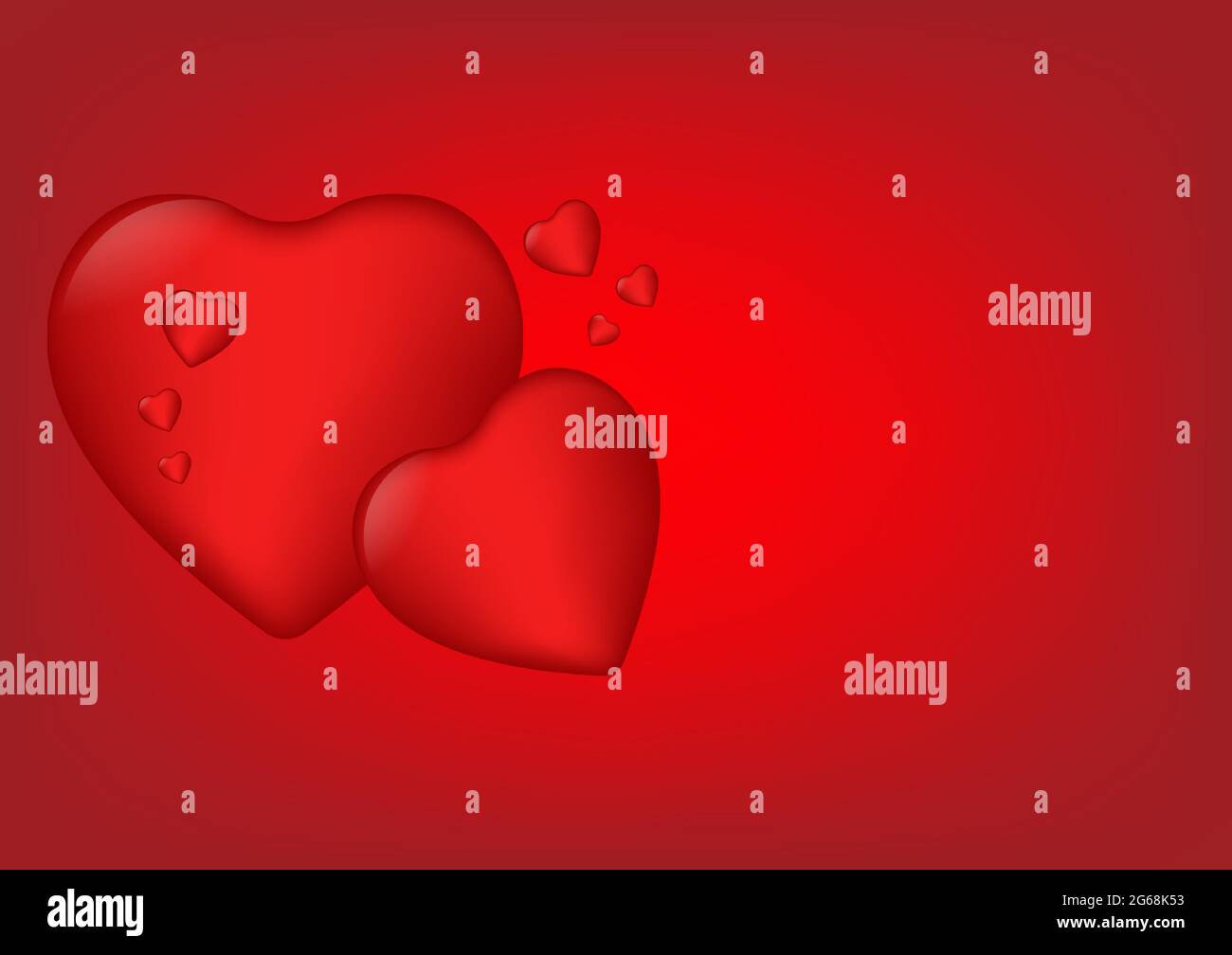 graphics drawing a red heart with red background copy space concept