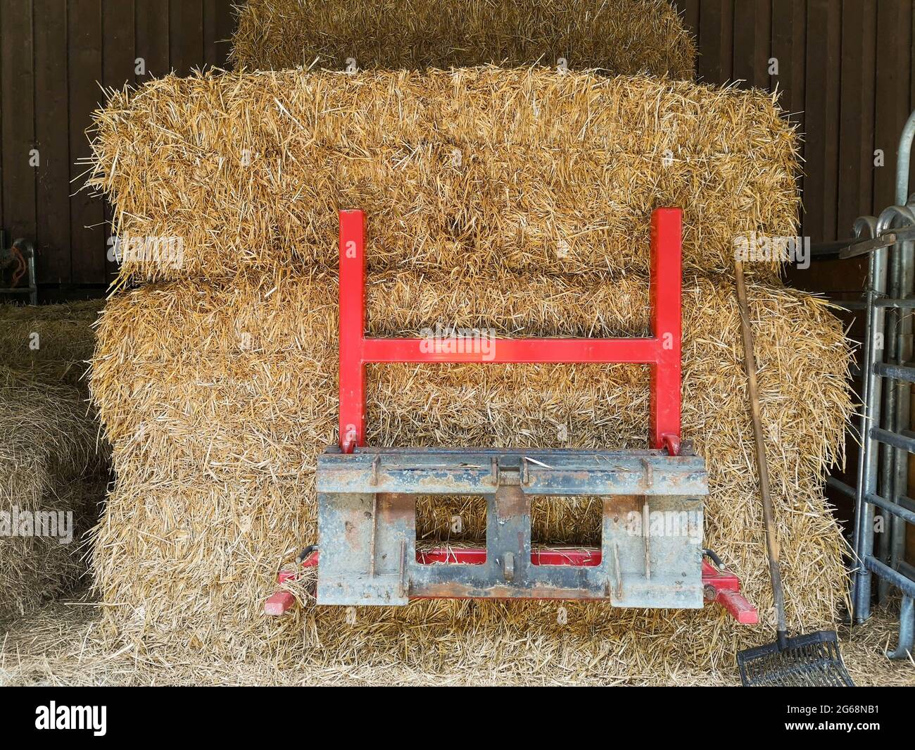 Horse Food Hay Piles at Farm Stock Photo Alamy