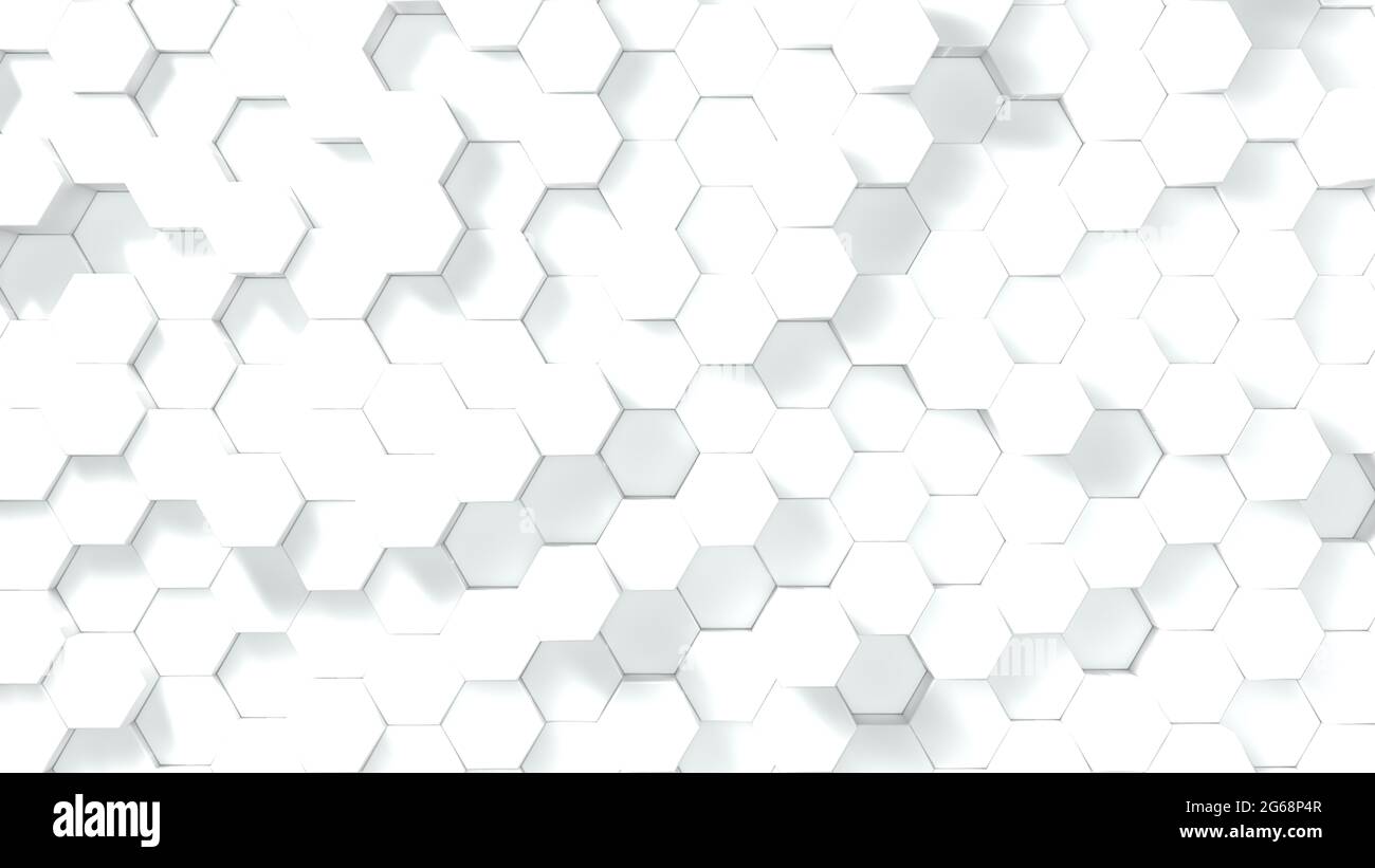 3D illustration of a hexagonal pattern Stock Photo - Alamy