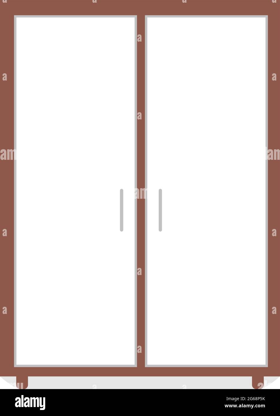 Wardrobe semi flat color vector object Stock Vector