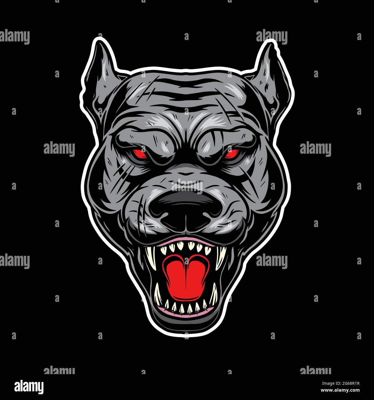 Black and white line art of pitbull dog head Good use for symbol mascot  icon avatar tattoo T Shirt design logo or any design 15635252 Vector Art at  Vecteezy